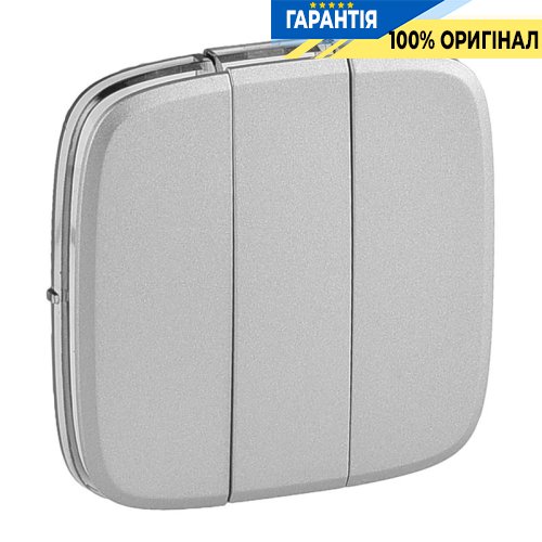 Клавиши для 3-кл выключателя, Legrand Valena Allure 755037, алюминий