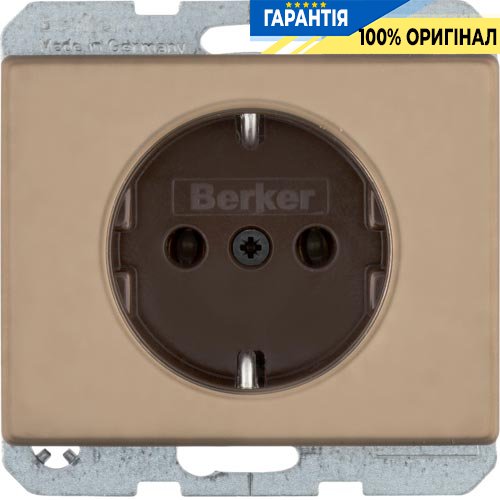 Розетка з з/к, бронза, 16А / 250В Berker ARSYS 47140001