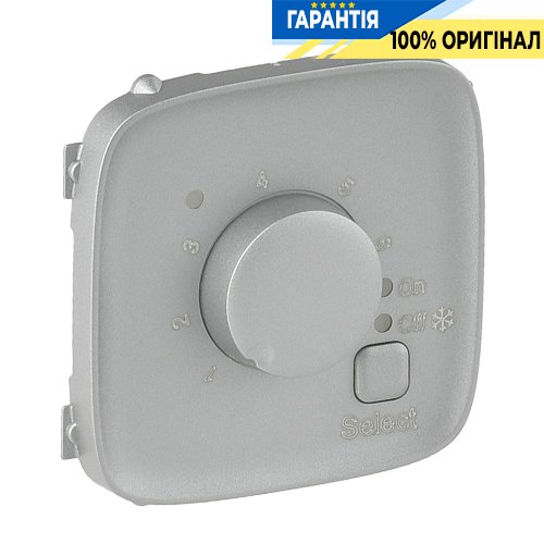 Лицевая панель для термостата тёплого пола, Legrand Valena Allure 755327, алюминий