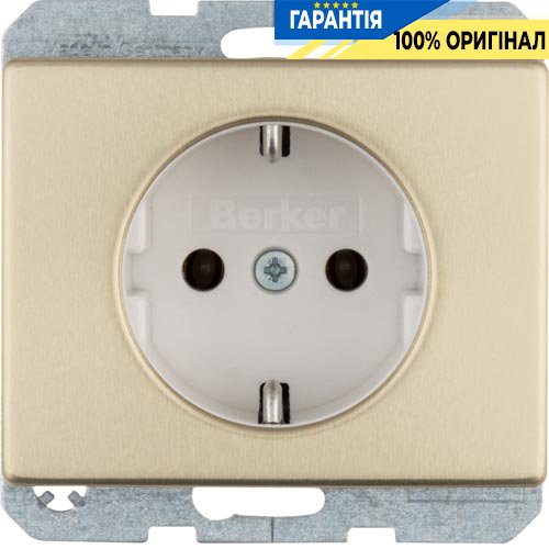 Розетка з з/к, золото, 16А / 250В Berker ARSYS 47140002