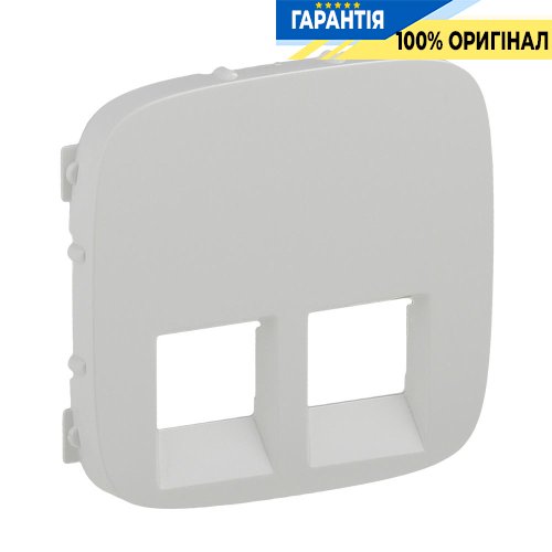 Лицевая панель для розетки 2x RJ45, Legrand Valena Allure 755425, белый