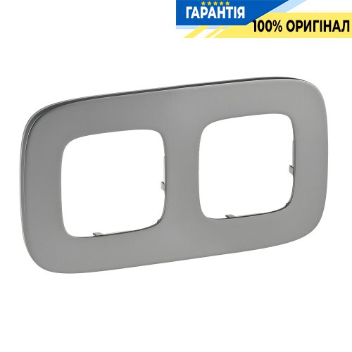 Рамка 2-а, Legrand Valena Allure 755502, полірована сталь