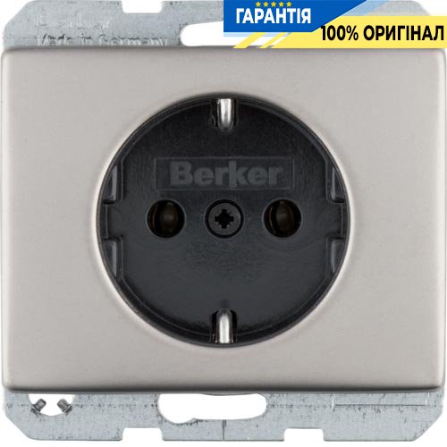Розетка с з/к, нержавеющая сталь, 16А/250В ARSYS Berker 47140004