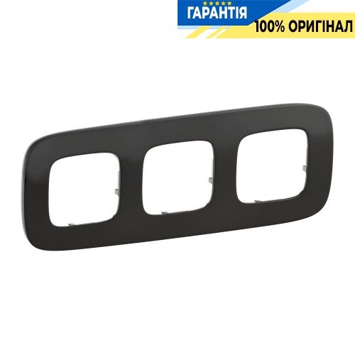 Рамка 3-а, Legrand Valena Allure 755513, чорна сталь