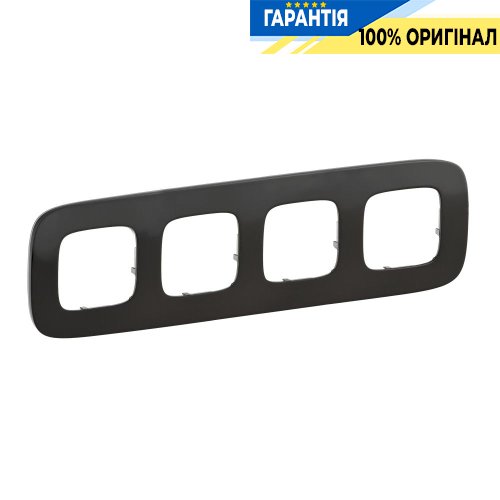 Рамка 4-ая, Legrand Valena Allure 755514, чёрная сталь