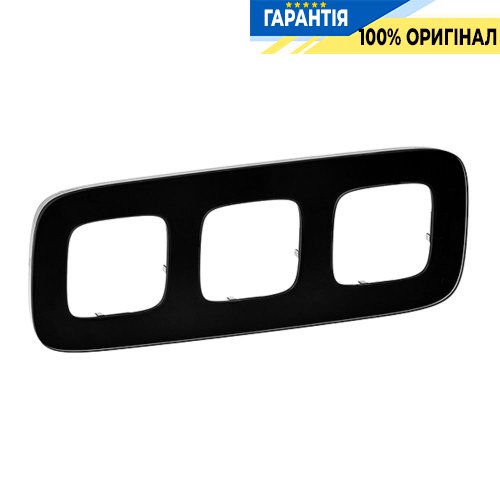 Рамка 3-а, Legrand Valena Allure 755533, чорне скло