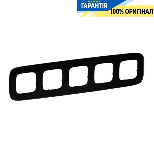Рамка 5-а, Legrand Valena Allure 755535, чорне скло