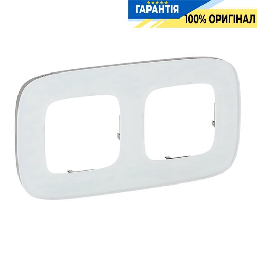 Рамка 2-ая, Legrand Valena Allure 755542, белое стекло