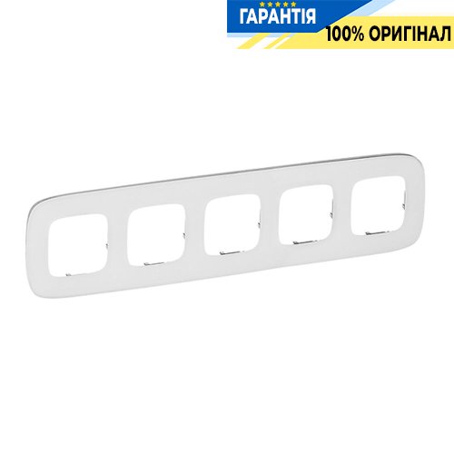 Рамка 5-ая, Legrand Valena Allure 755545, белое стекло