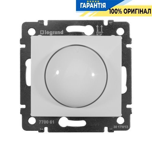 Диммер (светорегулятор) поворотный 40-400W 770061 Legrand Valena, белый