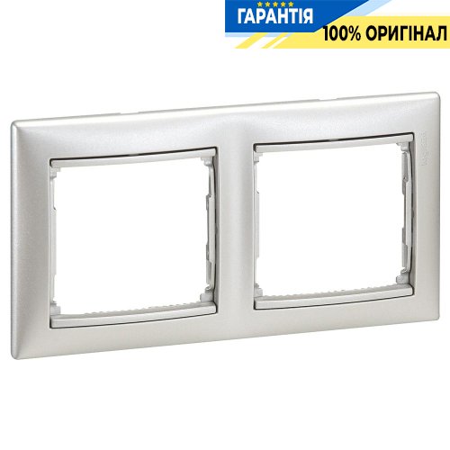 Рамка установочная 2-я Legrand Valena 770152, алюминий