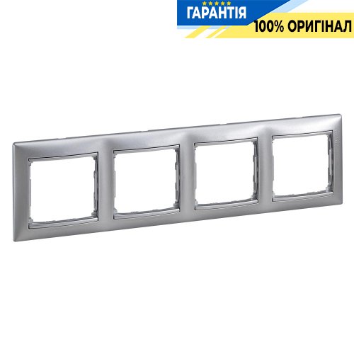 Рамка установочная 4-я Legrand Valena 770154, алюминий