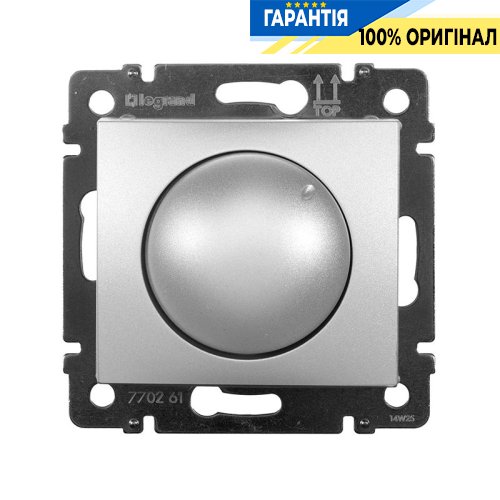 Димер (Світлорегулятор) поворотний 40-400W Legrand Valena 770261, алюміній