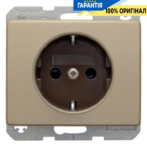 Розетка с з/к с защитой от детей, бронза, 16А/250В ARSYS, Berker 47340001