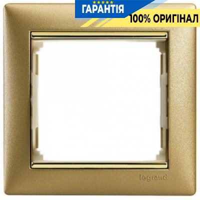 Рамка установча 1-а Legrand Valena 770301, «матове золото»