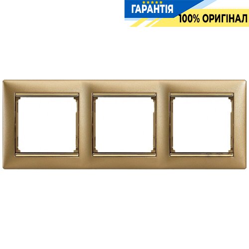 Рамка установча 3-а Legrand Valena 770303, «матове золото»