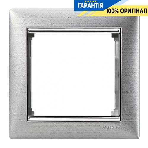 Рамка установча 1-а Legrand Valena 770331, «алюміній матовий»
