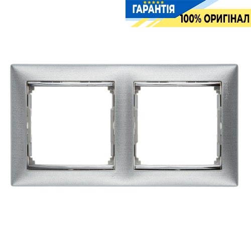 Рамка установочная 2-я Legrand Valena 770332, «алюминий матовый»