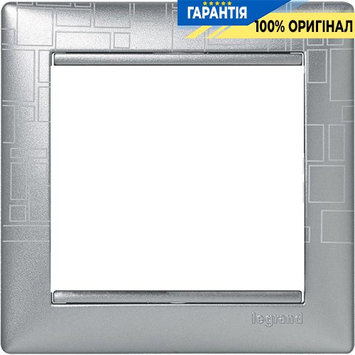 Рамка установочная 1-я Legrand Valena 770341, «алюминий модерн»