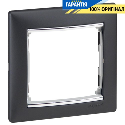 Рамка установча 1-а Legrand Valena 770391, «ноктюрн / срібло»