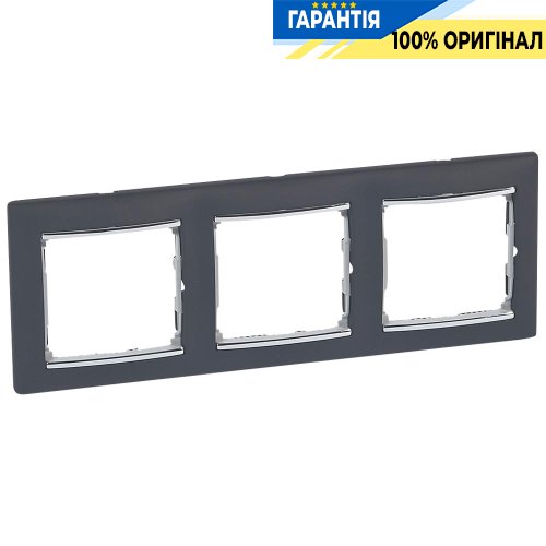 Рамка установочная 3-я Legrand Valena 770393, «ноктюрн/серебро»