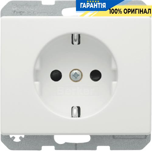 Розетка з з/к і захистом від дітей, полярно-біла, 16А / 250В Berker ARSYS 47350069