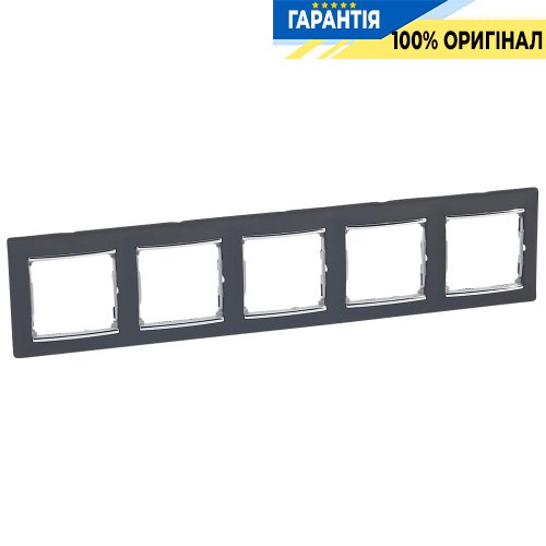 Рамка установча 5-а Legrand Valena 770395, «ноктюрн / срібло»