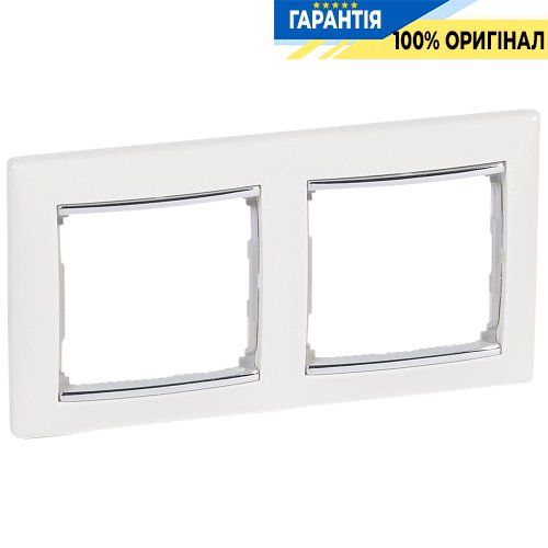 Рамка установочная 2-я Legrand Valena 770492, «белый/серебряный штрих»