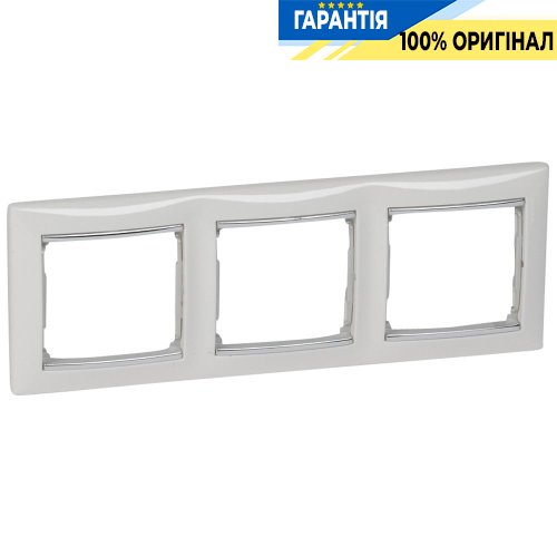 Рамка установочная 3-я Legrand Valena 770493, «белый/серебряный штрих»