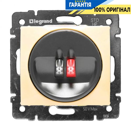 Розетка одиночная для акустических систем Legrand Valena 774123, слоновая кость