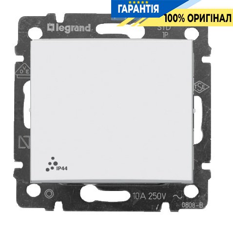 Выключатель 1-клавишный IP-44 Legrand Valena 774201, белый