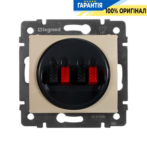 Розетка двойная для колонок Legrand Valena 774324, слоновая кость