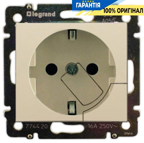 Розетка з з/к з режектором Legrand Valena 774395, Слонова кістка