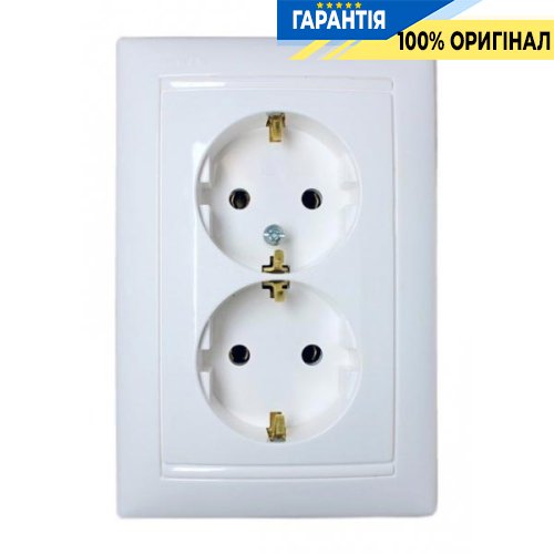 Розетка 2-я с заземляющим контактом Legrand Valena 774400, белый