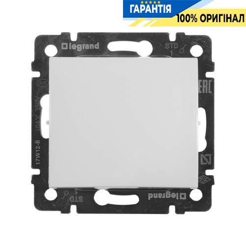 Вимикач 1-клавішний Legrand Valena 774401, Білий