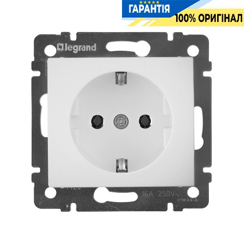 Розетка з заземлюючим контактом Legrand Valena 774420, (білий)