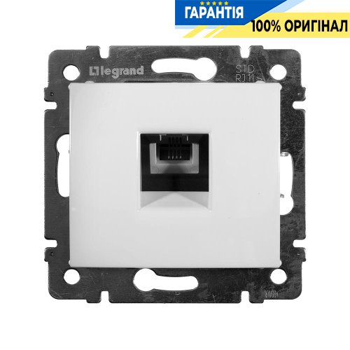 Телефонная розетка 1 выход RJ11 Legrand Valena 774438, белый