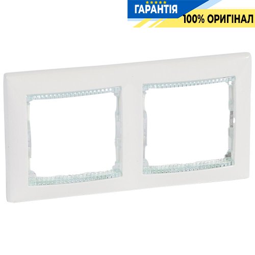 Рамка установочная 2-я Legrand Valena 774462, «белый/кристалл»