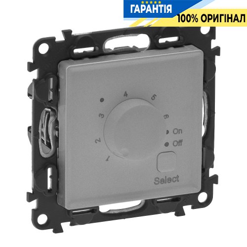 Термостат для регулювання теплої підлоги, Legrand Valena Life 752334, алюміній