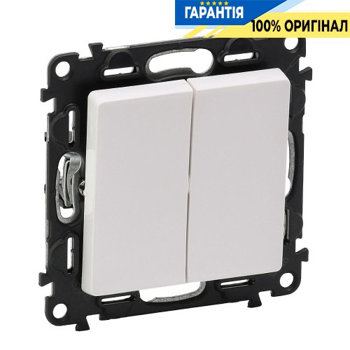 Выключатель 2-кл, Legrand Valena Life 752405, самозажимные клеммы, белый