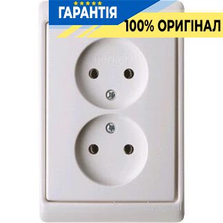 Розетка без з/к двойная, полярно-белая, 16А/250В ARSYS, Berker 6161550069