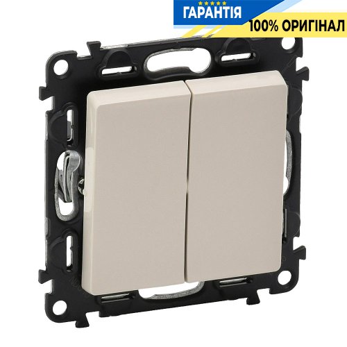 Переключатель 2-кл, Legrand Valena Life 752508, самозажимные клеммы, слоновая кость