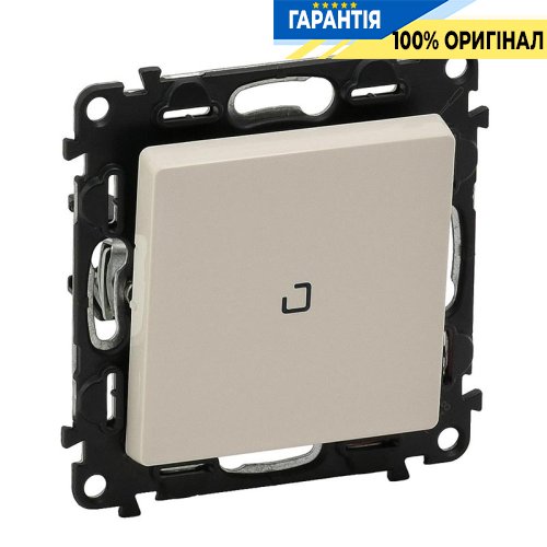 Вимикач 1-кл. з підсвічуванням, Legrand Valena Life 752510, самозатискні клеми, слонова кістка