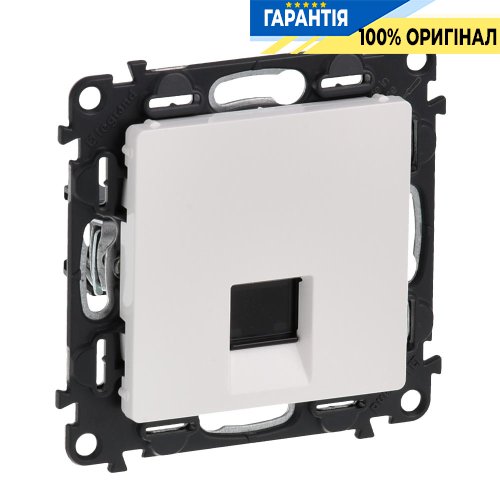 Розетка PC-1 компьютерная RJ45 UTP 5cat., Legrand Valena Life 753440, белый