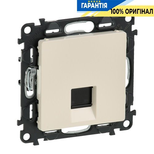 Розетка PC-1 компьютерная RJ45 UTP 5cat., Legrand Valena Life 753540, слоновая кость