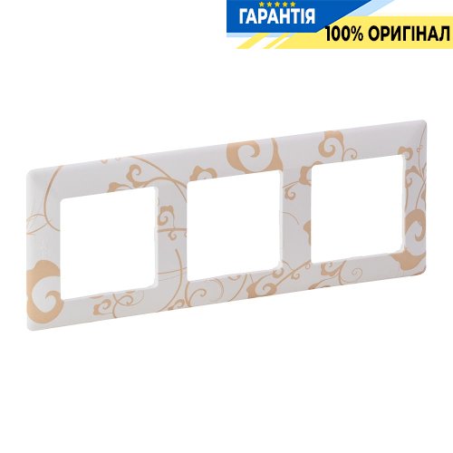 Рамка 3-ая, Legrand Valena Life 754103, ампир белый