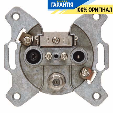 Розетка антенна, 3-виходу, прохідна Berker, 4523