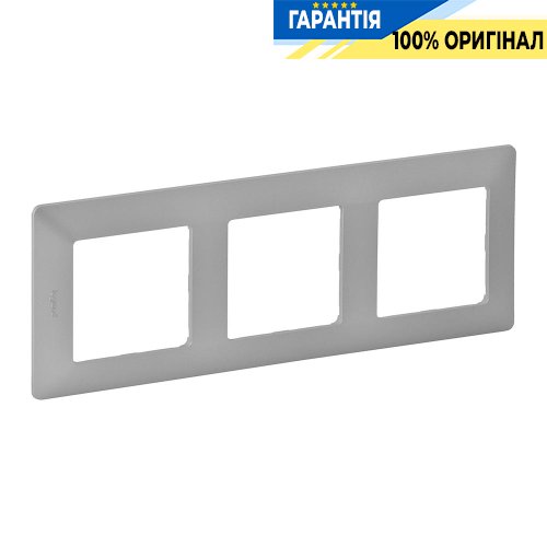 Рамка 3-а, Legrand Valena Life 754133, алюміній
