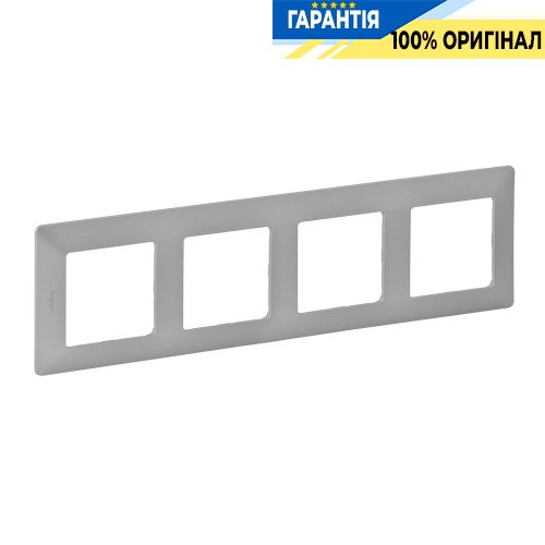 Рамка 4-а, Legrand Valena Life 754134, алюміній