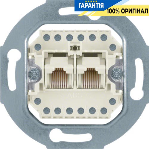 Механізм 2-ої розетки інформаційної UAE (8) - полюсів, Cat.3 Berker 4539